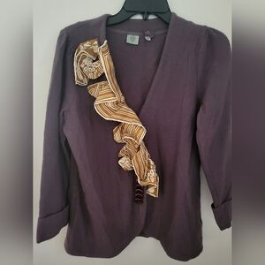 HWR By Anthropologie Chic Purple Knit Top